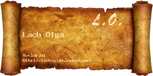 Lach Olga névjegykártya